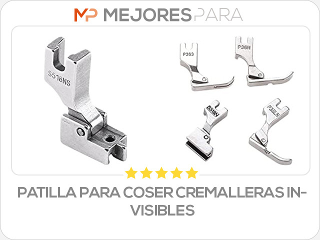 patilla para coser cremalleras invisibles