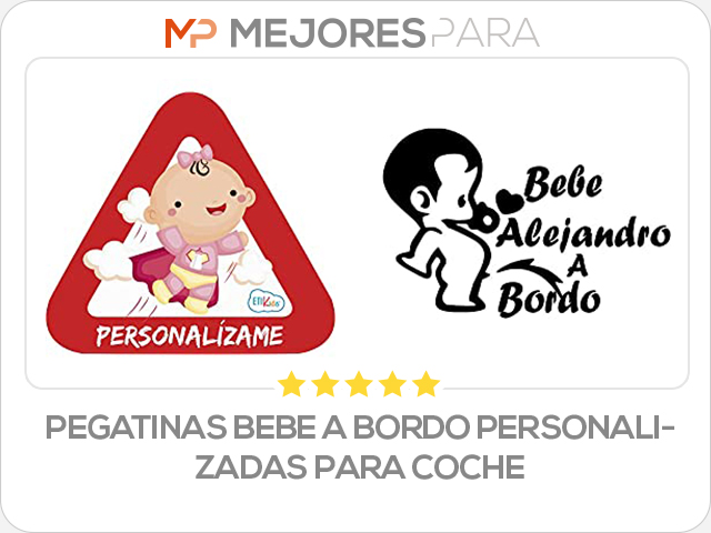 pegatinas bebe a bordo personalizadas para coche