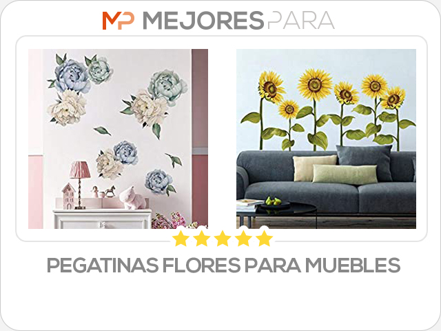 pegatinas flores para muebles