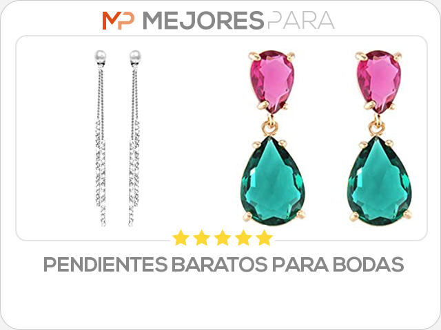 pendientes baratos para bodas