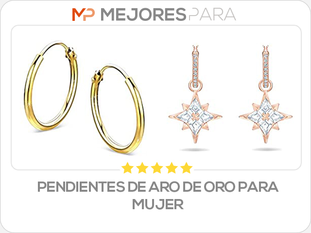 pendientes de aro de oro para mujer