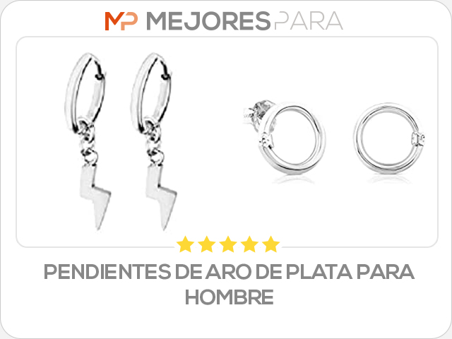 pendientes de aro de plata para hombre