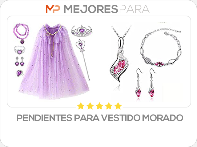 pendientes para vestido morado