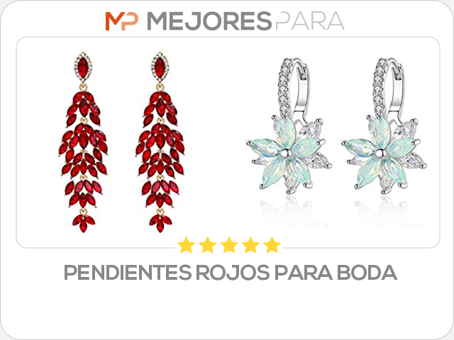 pendientes rojos para boda