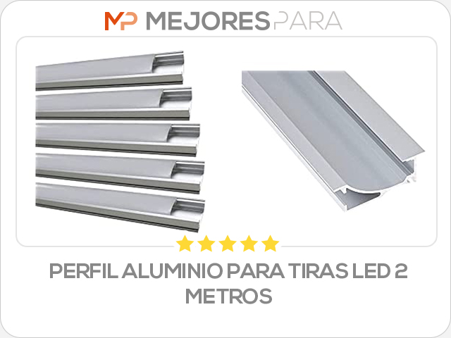 perfil aluminio para tiras led 2 metros