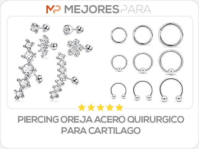 piercing oreja acero quirurgico para cartilago