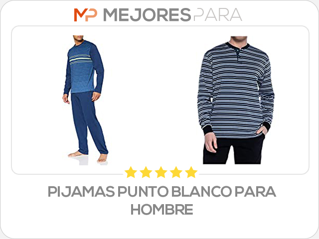 pijamas punto blanco para hombre