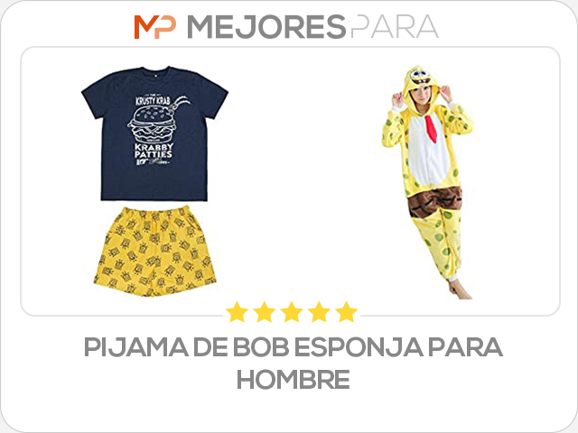 pijama de bob esponja para hombre