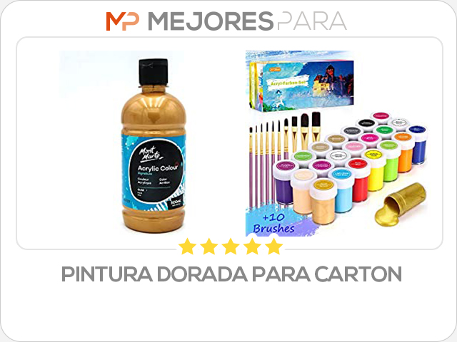 pintura dorada para carton