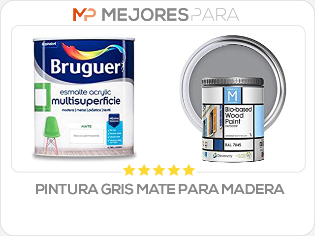 pintura gris mate para madera