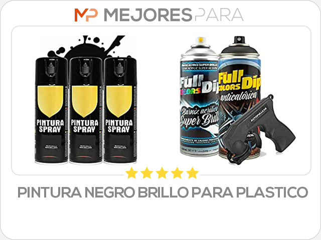 pintura negro brillo para plastico