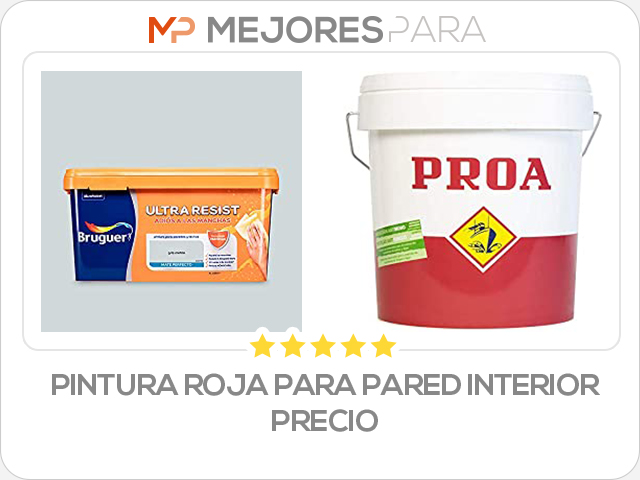 pintura roja para pared interior precio