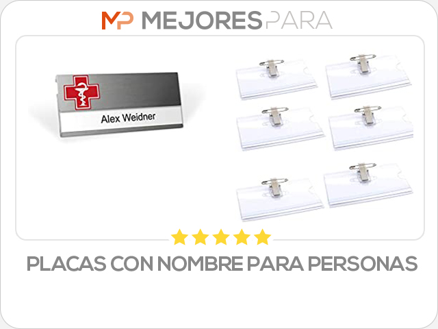 placas con nombre para personas