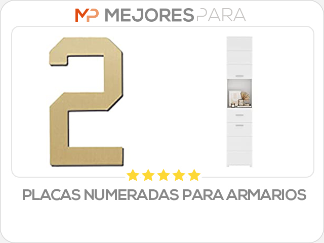 placas numeradas para armarios