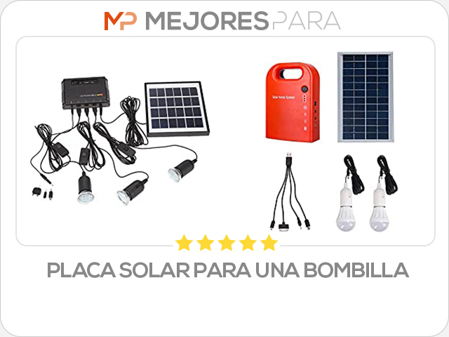 placa solar para una bombilla