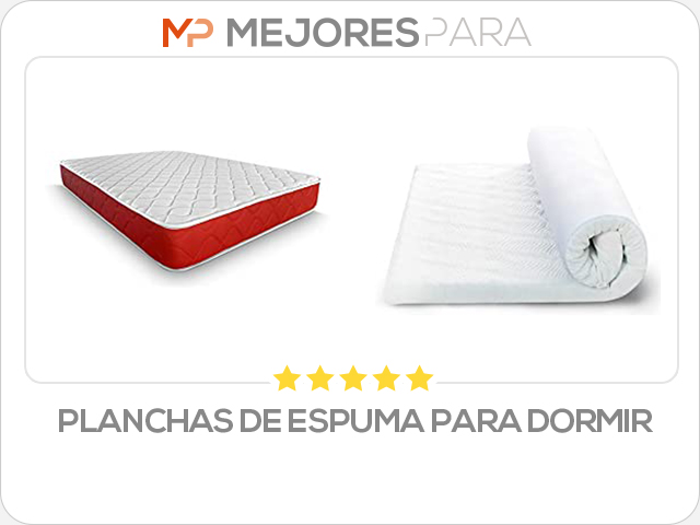 planchas de espuma para dormir