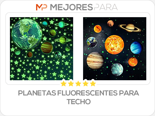 planetas fluorescentes para techo