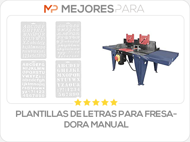 plantillas de letras para fresadora manual