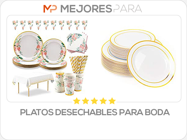 platos desechables para boda