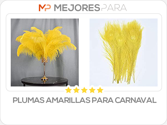 plumas amarillas para carnaval