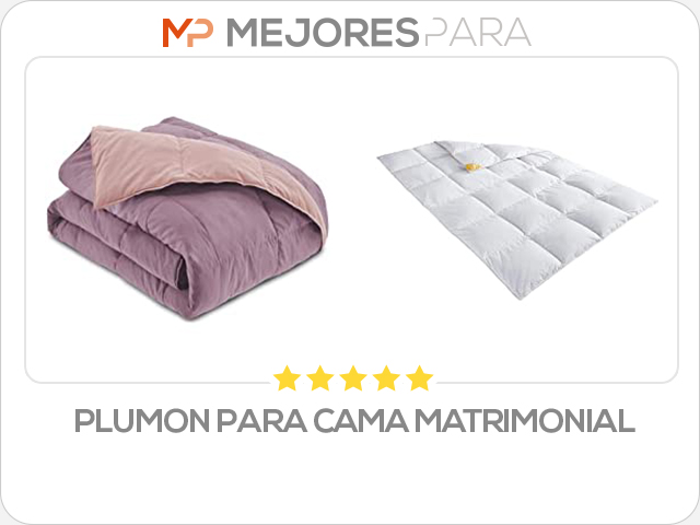 plumon para cama matrimonial