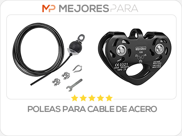 poleas para cable de acero