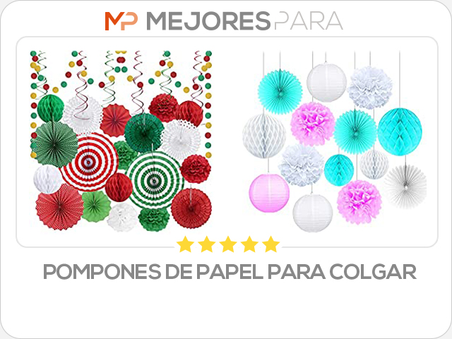 pompones de papel para colgar