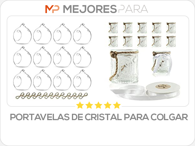 portavelas de cristal para colgar