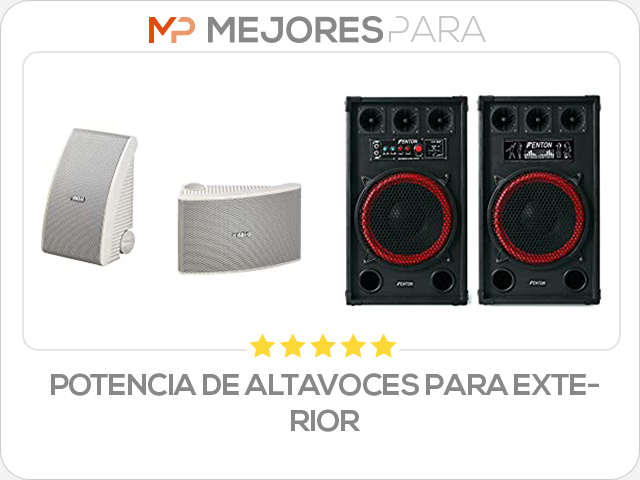 potencia de altavoces para exterior