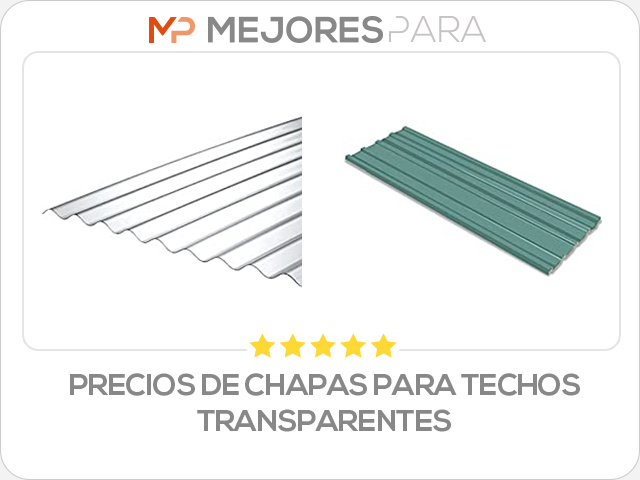 precios de chapas para techos transparentes