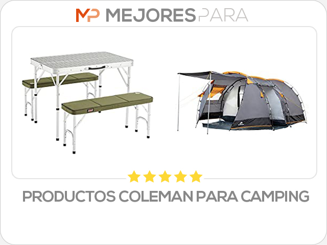 productos coleman para camping