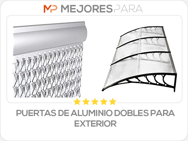 puertas de aluminio dobles para exterior