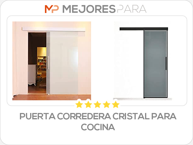 puerta corredera cristal para cocina