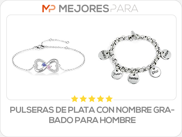 pulseras de plata con nombre grabado para hombre