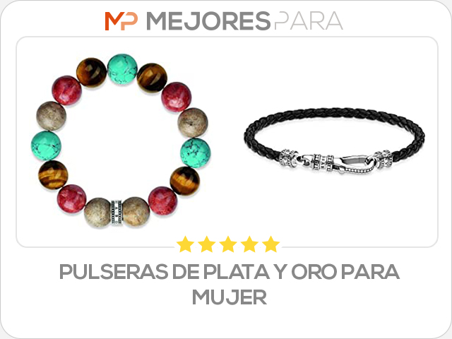 pulseras de plata y oro para mujer