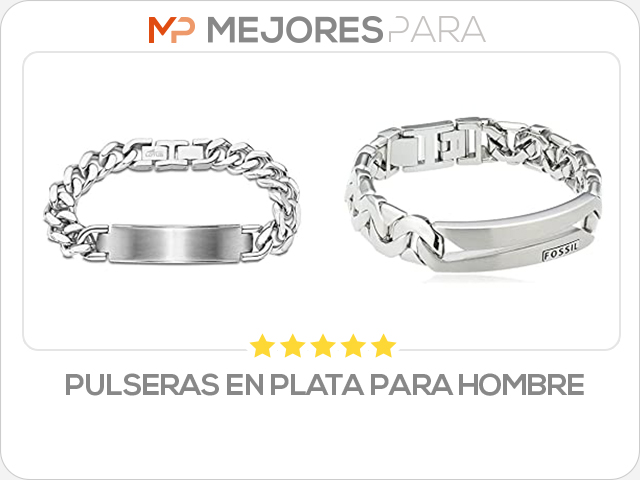 pulseras en plata para hombre