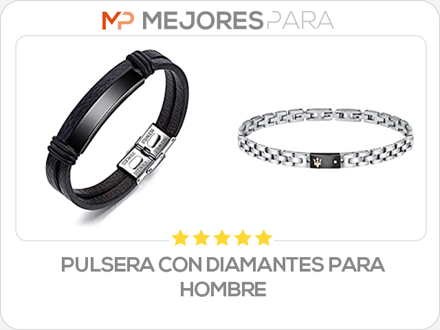 pulsera con diamantes para hombre