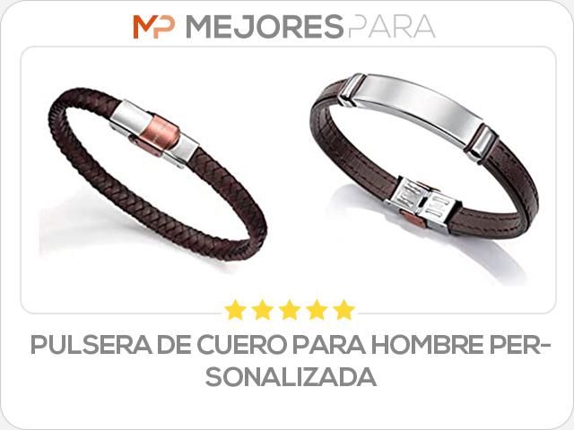 pulsera de cuero para hombre personalizada