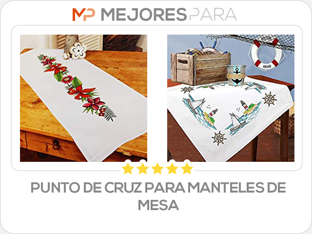 punto de cruz para manteles de mesa