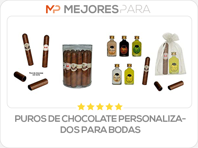 puros de chocolate personalizados para bodas