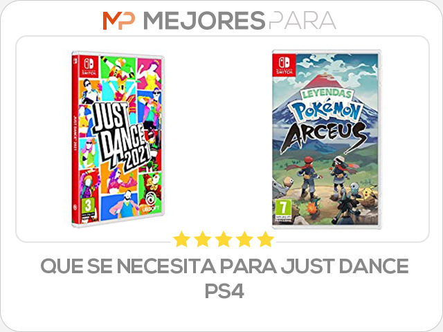 que se necesita para just dance ps4