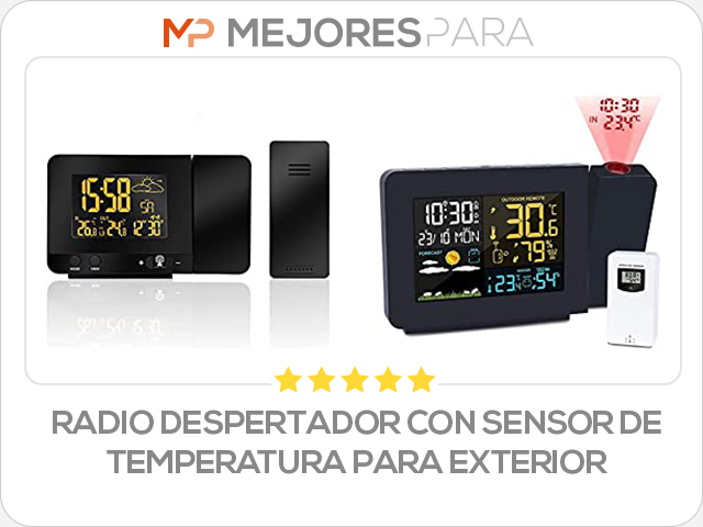 radio despertador con sensor de temperatura para exterior