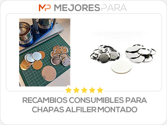 recambios consumibles para chapas alfiler montado