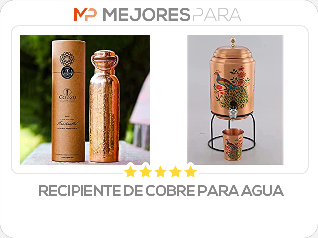 recipiente de cobre para agua