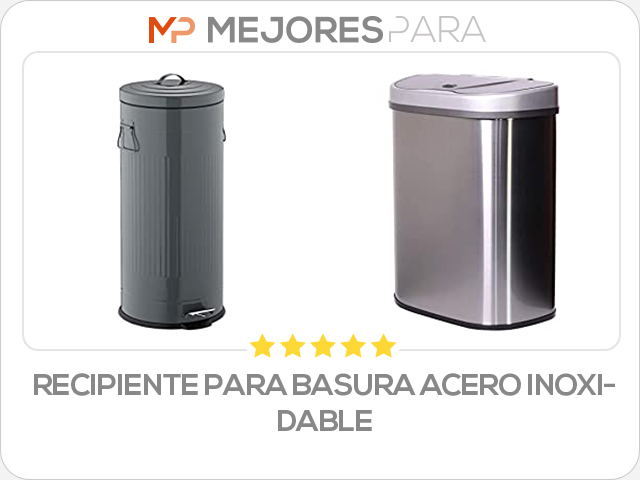 recipiente para basura acero inoxidable