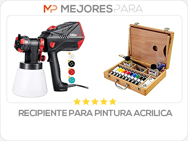 recipiente para pintura acrilica