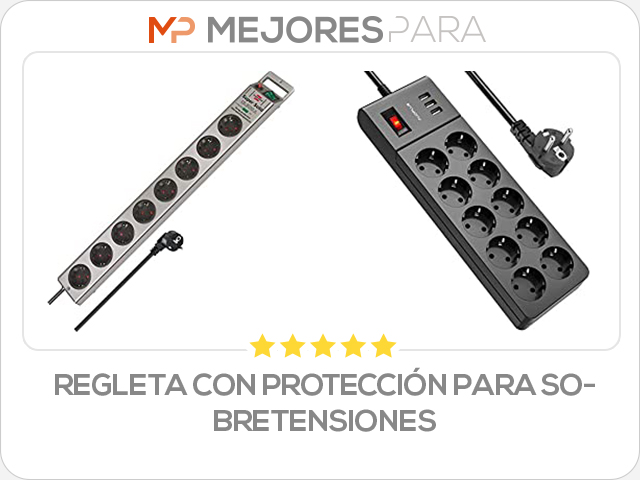 regleta con protección para sobretensiones