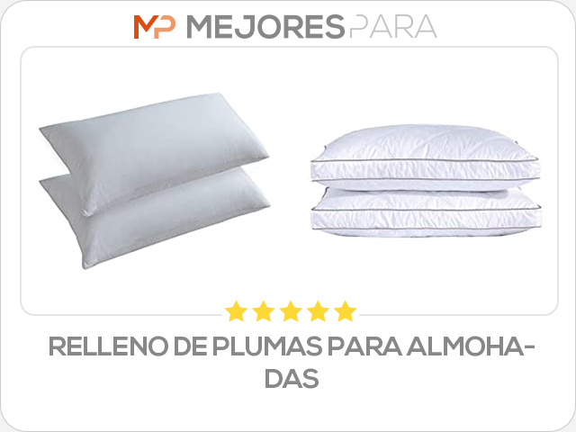 relleno de plumas para almohadas