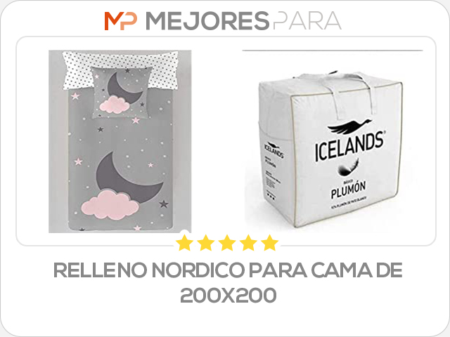 relleno nordico para cama de 200x200