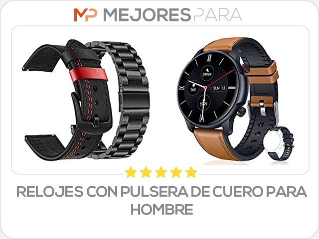 relojes con pulsera de cuero para hombre